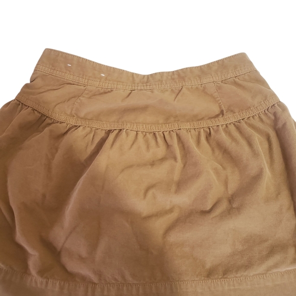 American Eagle AEO Tan Brown Corduroy Button Down Mini Skirt With Pockets - Picture 5 of 7